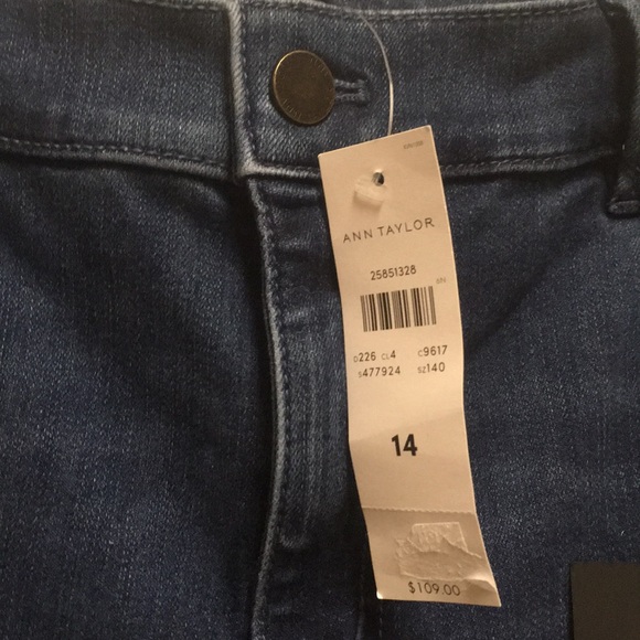 Embroidered Hem Performance Stretch Skinny Jeans ,size-14. - Picture 6 of 9